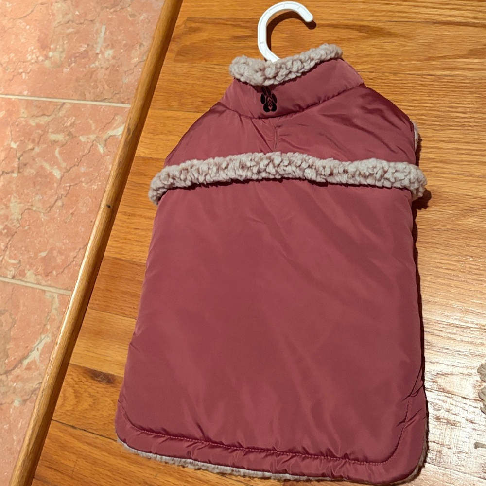 Cozy Mauve Pink Winter Dog Jacket Size Small